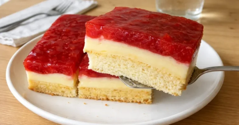 jahodový koláč s jemným krémom