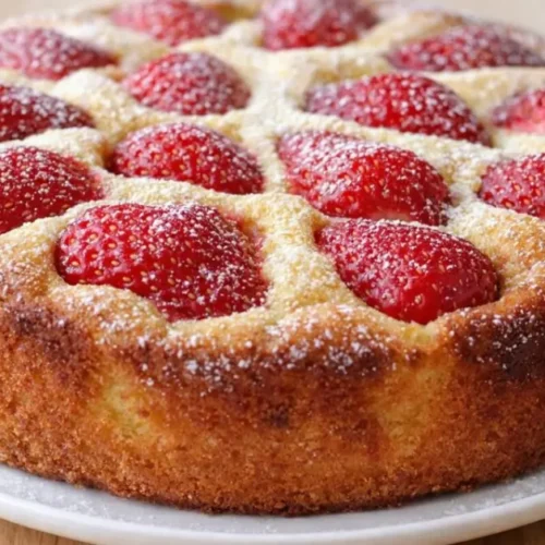 jahodový koláč s jogurtom