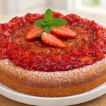 jahodový koláč s jogurtom