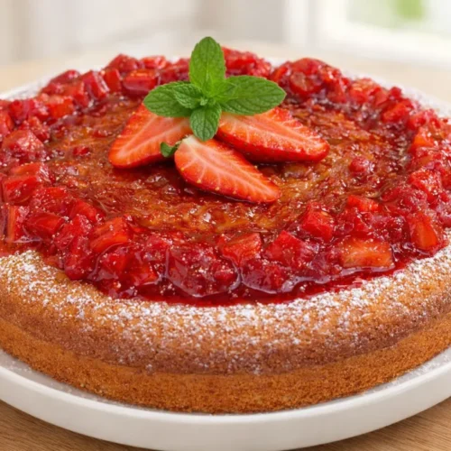 jahodový koláč s jogurtom