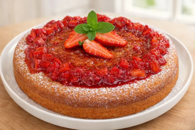 jahodový koláč s jogurtom