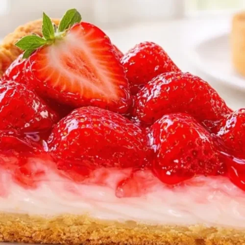 jahodový koláč s krémom