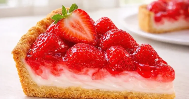 jahodový koláč s krémom