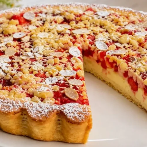 jahodový koláč s mascarpone