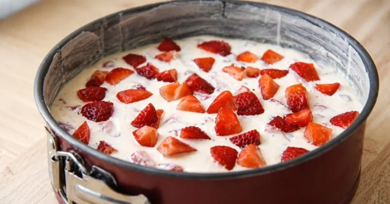 jahodový koláč s maslovou mrveničkou