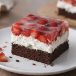 jahodový stracciatella rez