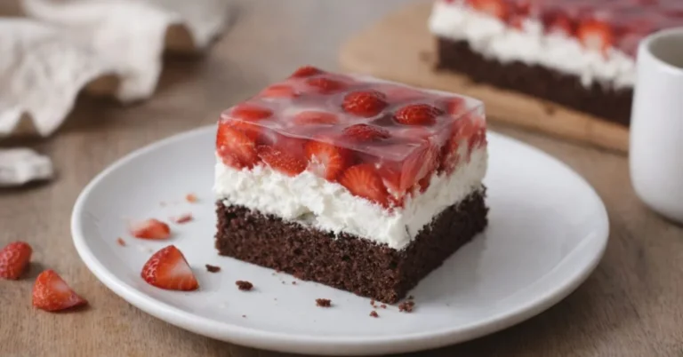 jahodový stracciatella rez