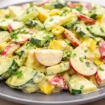 jarný šalát s reďkovkou a uhorkou