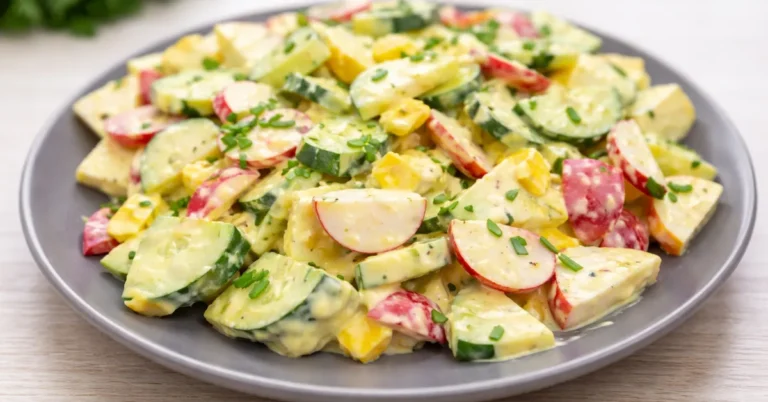 jarný šalát s reďkovkou a uhorkou