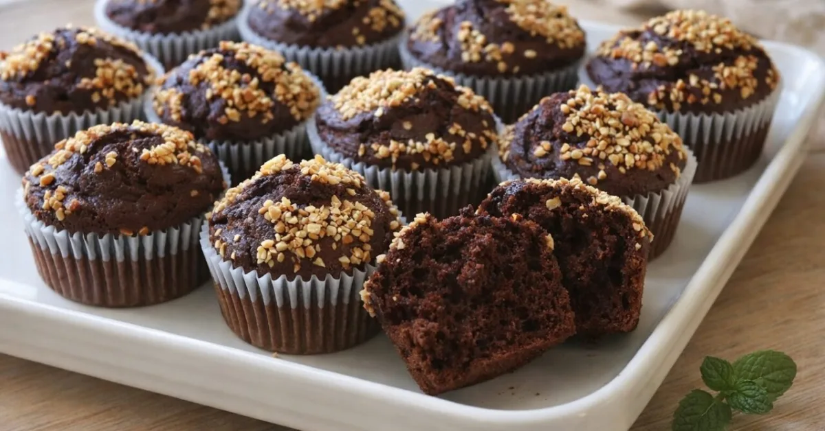 jemné kakaové muffiny