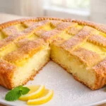 jemný citrónový koláč s krémom