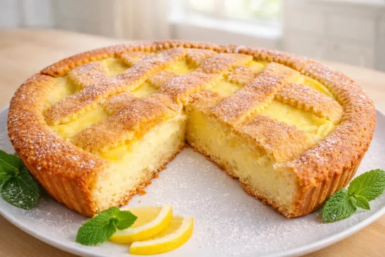 jemný citrónový koláč s krémom