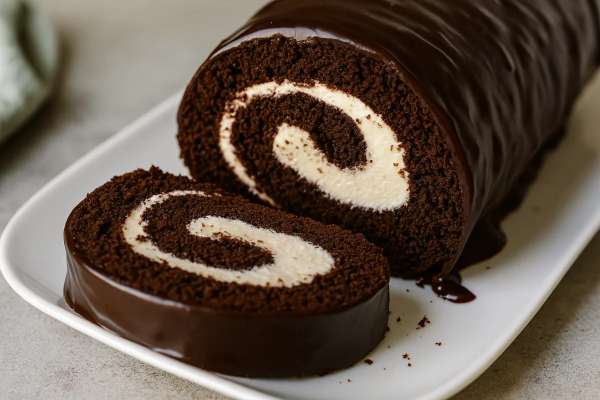 kakaová roláda so smotanovým krémom