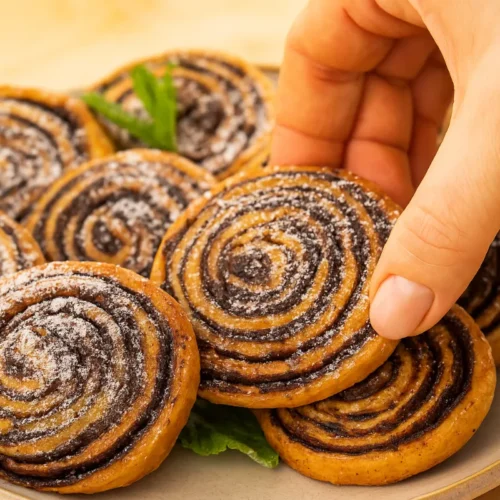 kakaové slimáky z lístkového cesta