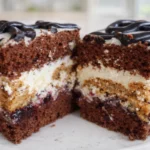 kávový rez s džemom