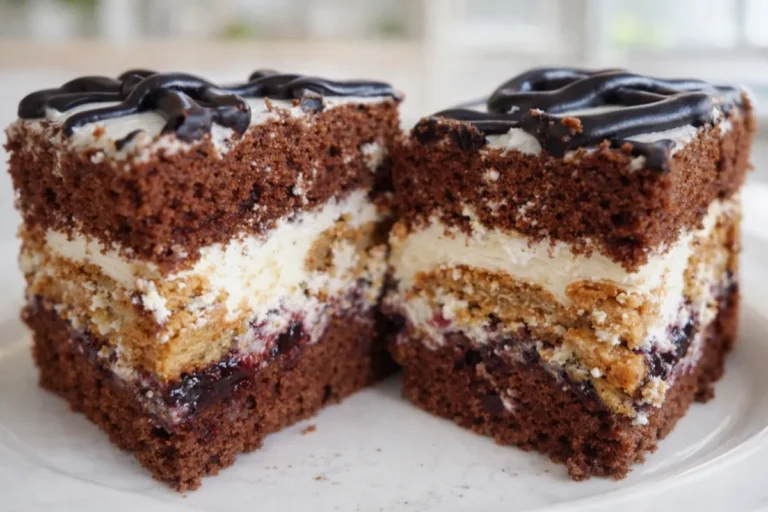 kávový rez s džemom