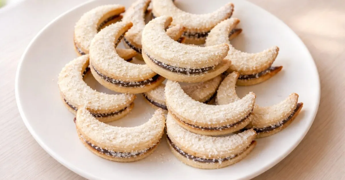 kokosové polmesiace s čokoládou