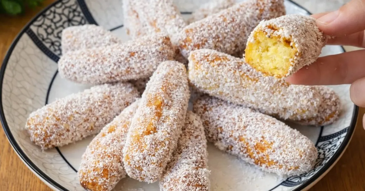 kokosové tyčinky s džemom