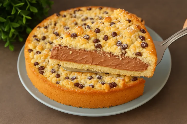 koláč s čokoládovým pudingom