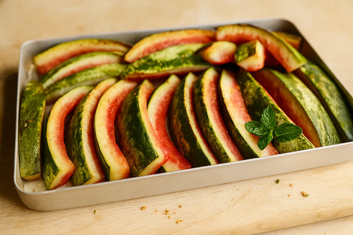 kompót z melónových šupiek