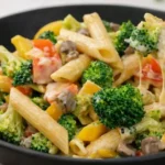 krémové cestoviny so zeleninou