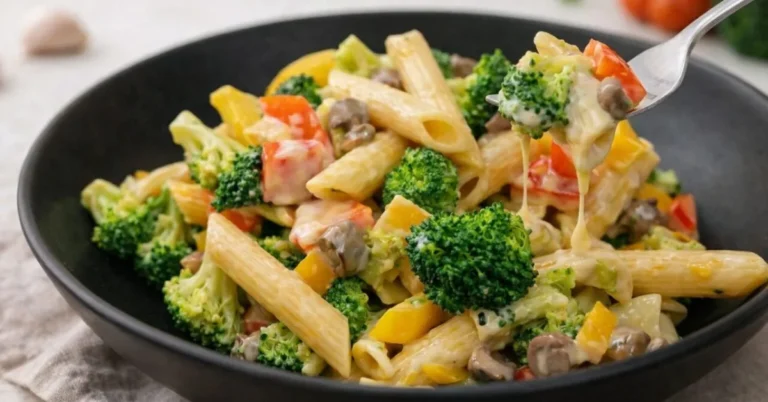 krémové cestoviny so zeleninou