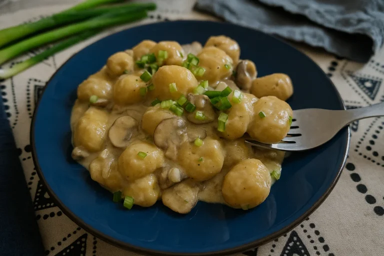 krémové gnocchi s hubami