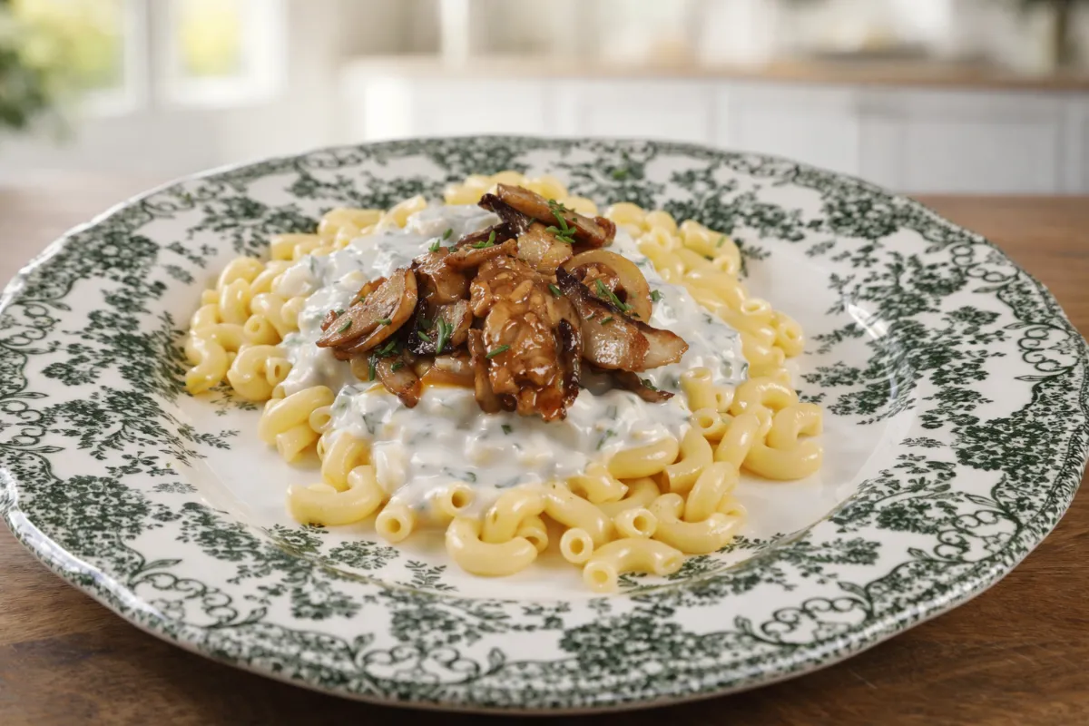 krémové hubové cestoviny