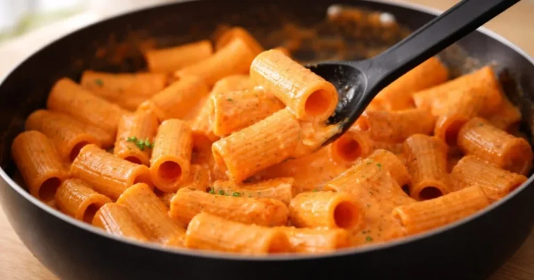 krémové rigatoni s paradajkovou omáčkou