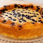 krémový čučoriedkový cheesecake