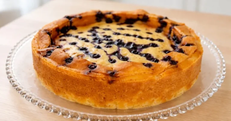 krémový čučoriedkový cheesecake