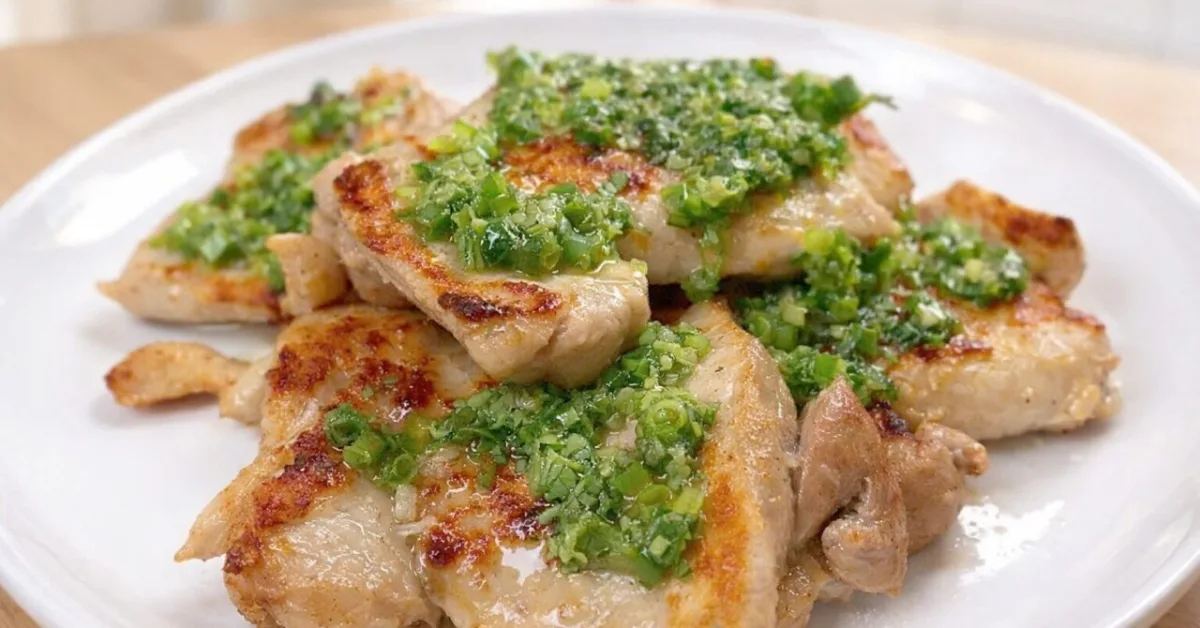 kuracie stehná s jarnou cibuľkou