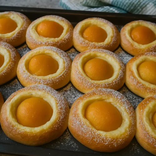 kysnuté koláče s broskyňou