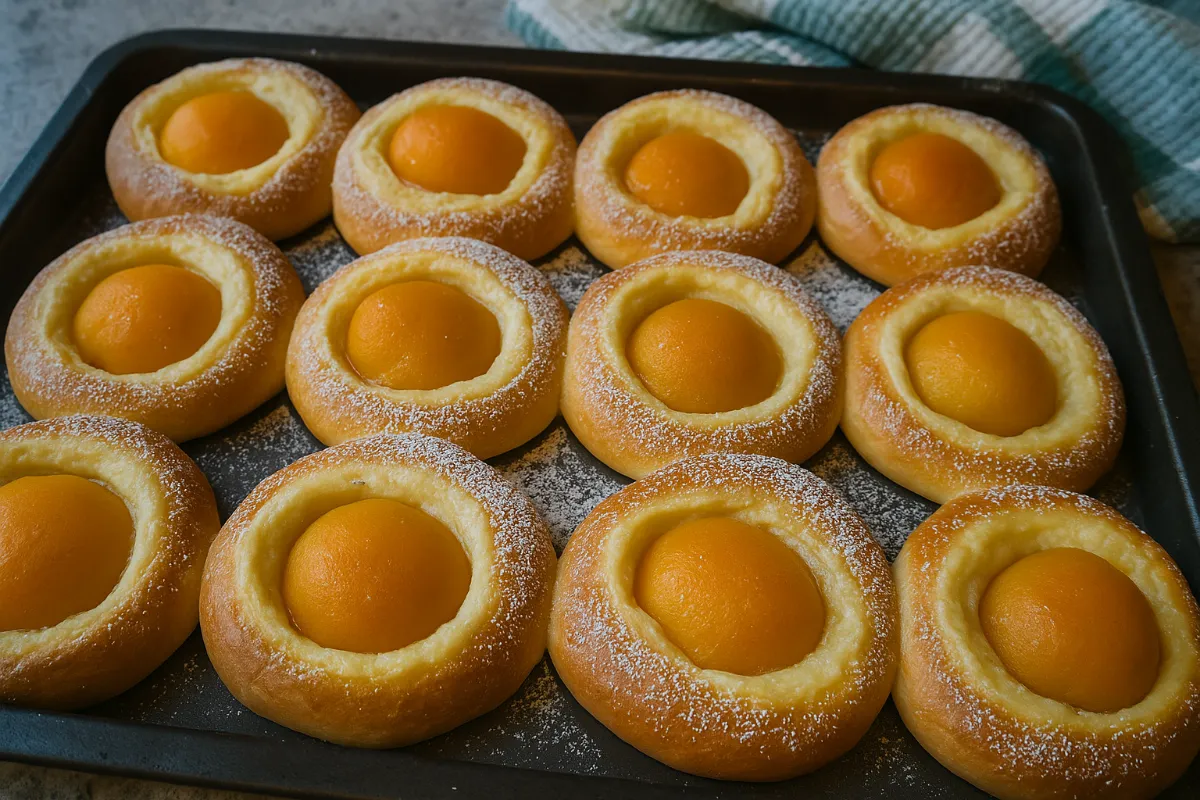 kysnuté koláče s broskyňou