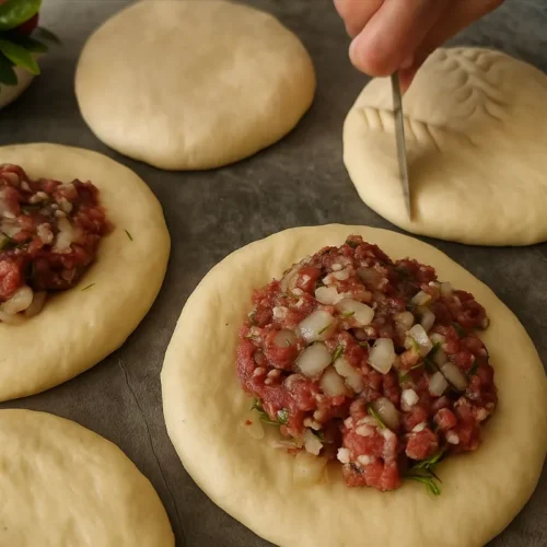 kysnuté koláče s mletým mäsom