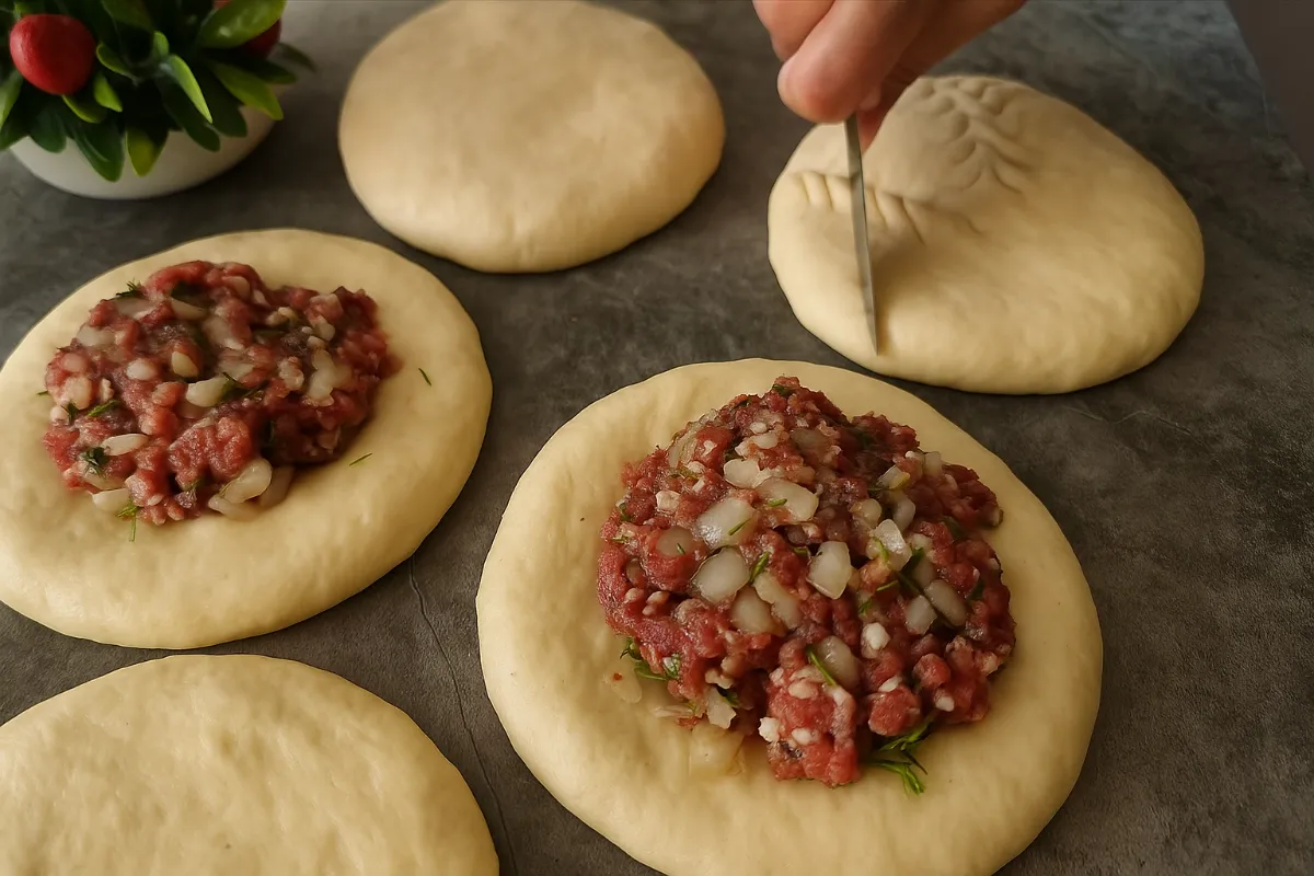 kysnuté koláče s mletým mäsom