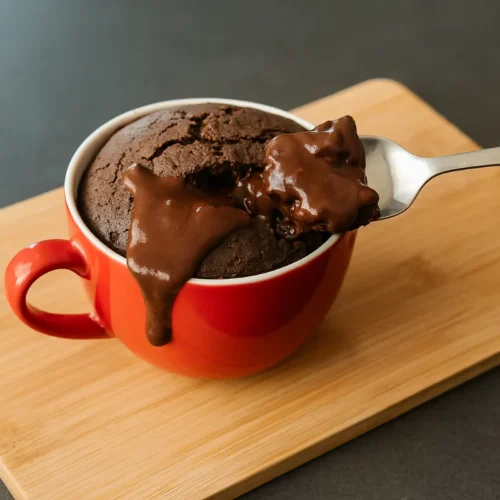 lávový koláčik z mikrovlnky