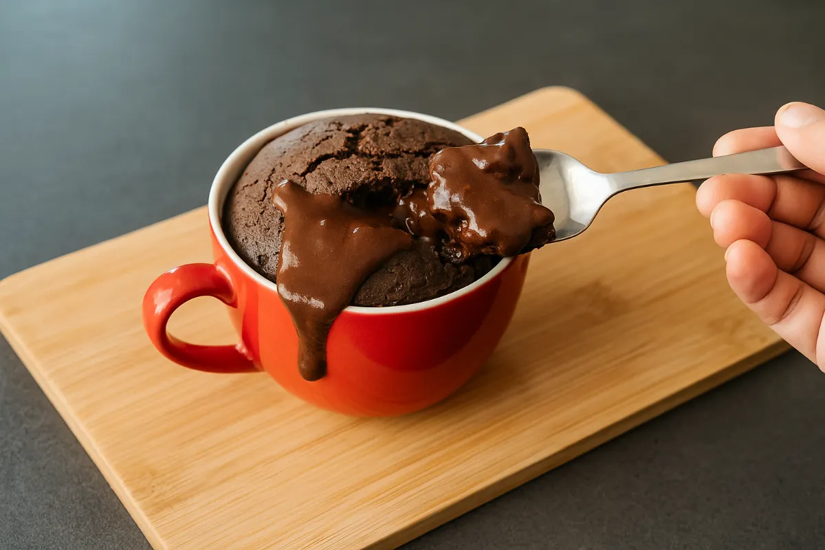 lávový koláčik z mikrovlnky