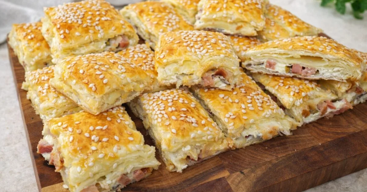 lístkové štvorčeky so slaninou a syrom