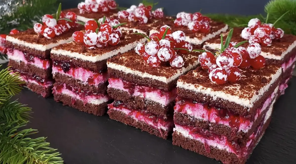 Čokoládové rezy s ríbezľami