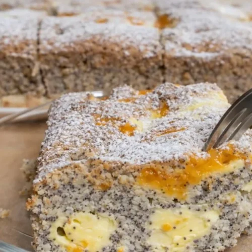 makový koláč s mandarínkami