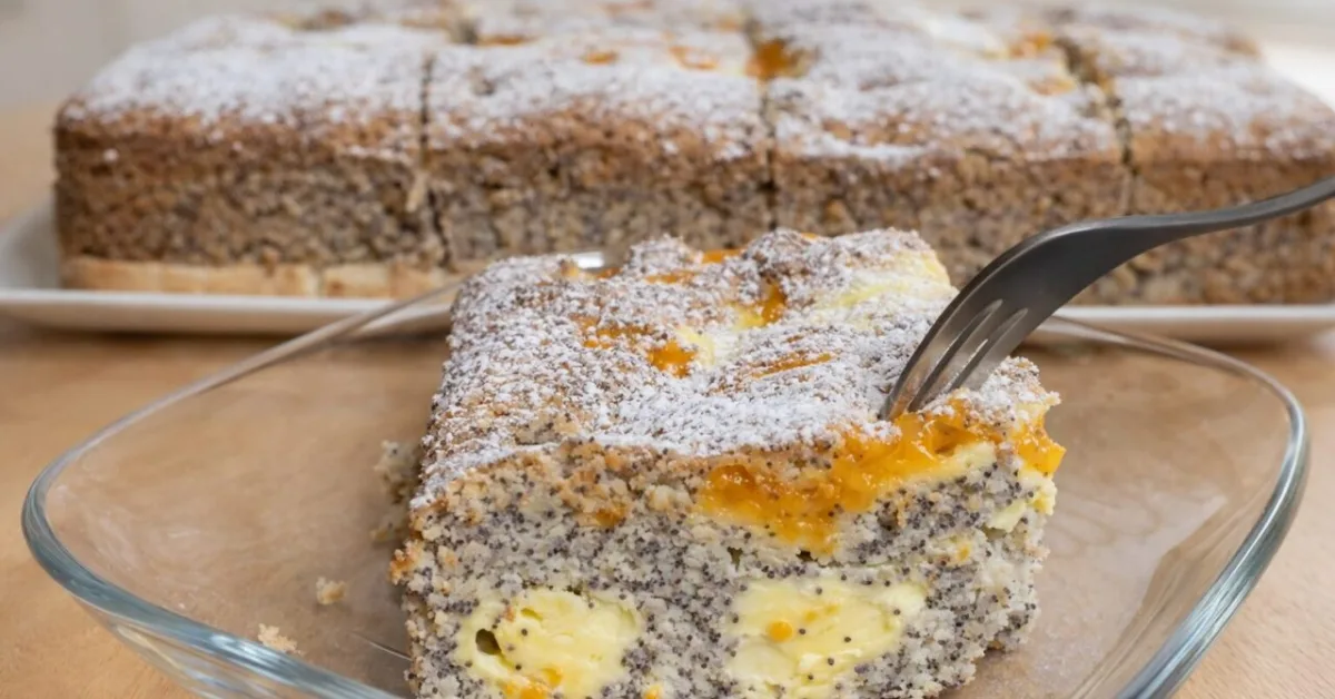 makový koláč s mandarínkami