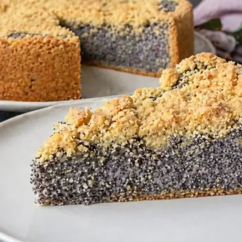 makový koláč s maslovou mrveničkou