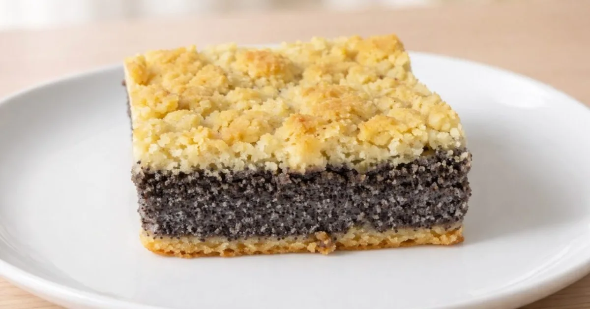 makový koláč s posýpkou