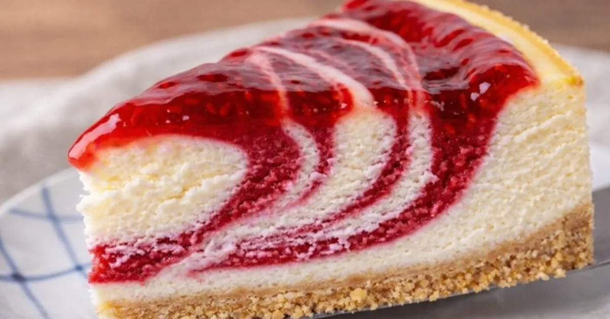 malinový zebra cheesecake