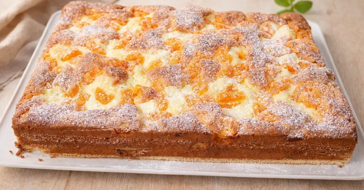 mandarínkový koláč s pudingom