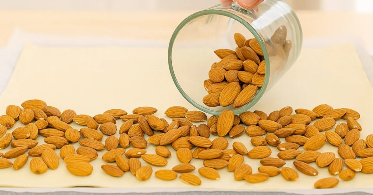 mandľové rezy z lístkového cesta