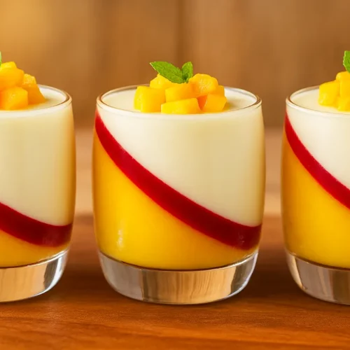 mangová panna cotta