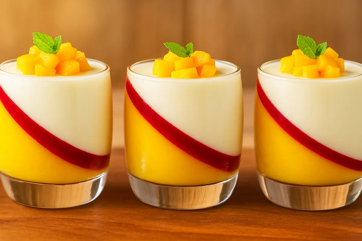 mangová panna cotta
