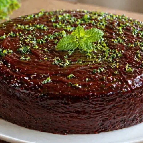 mätový koláč s čokoládou